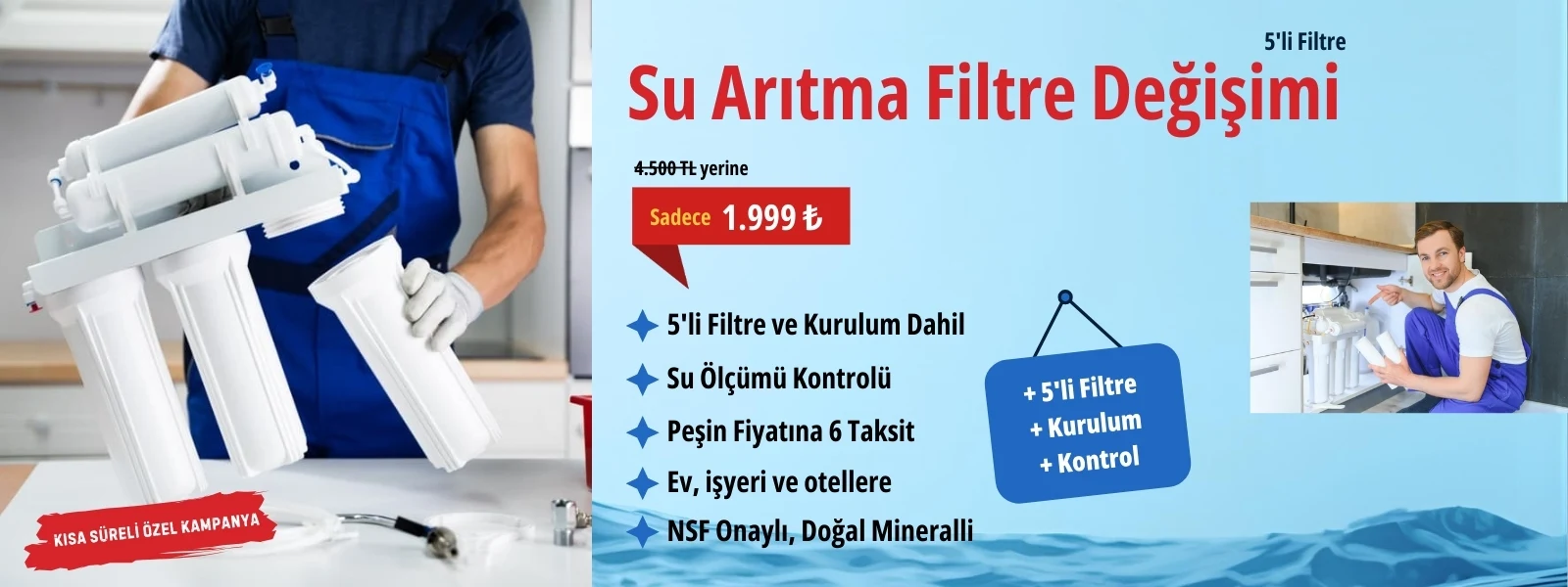 <p>Su Arıtma Filtre Değişimi</p>